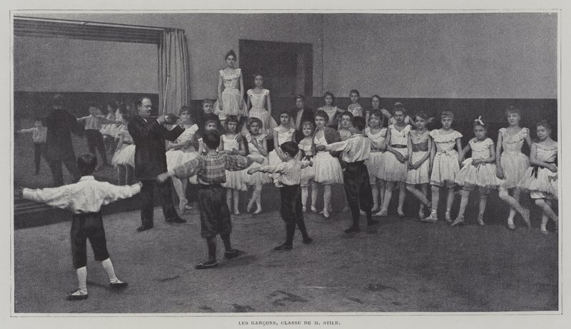 Boys in a ballet class by French Photographer