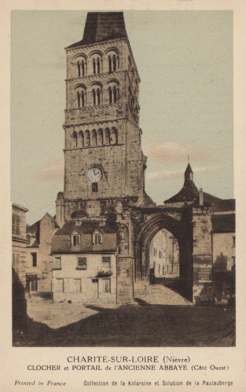 Charite Sur Loire, Bell Tower and Portal of the Former Abbey by French Photographer