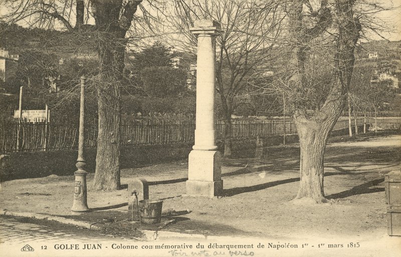 Column commemorating the landing of Napoleon at Golfe-Juan on the Cote d