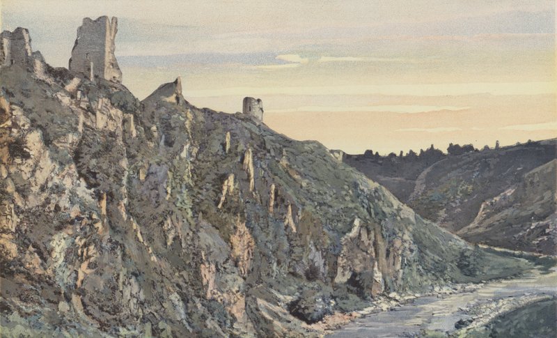 Crozant, Ruins of the Castle on the Edge of the Creuse, View from the NE by French Photographer
