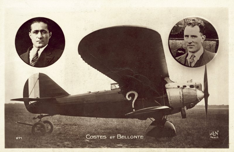 Dieudonne Costes and Maurice Bellonte, French aviators by French Photographer