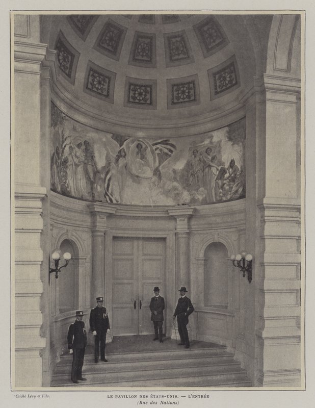 Entrance to the American pavilion, Exposition Universelle 1900, Paris by French Photographer
