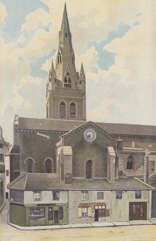 Grenoble, Saint-Andre Church, N Side by French Photographer