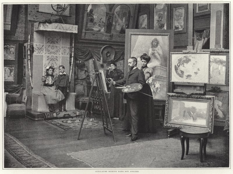 Guillaume Dubufe in His Workshop by French Photographer