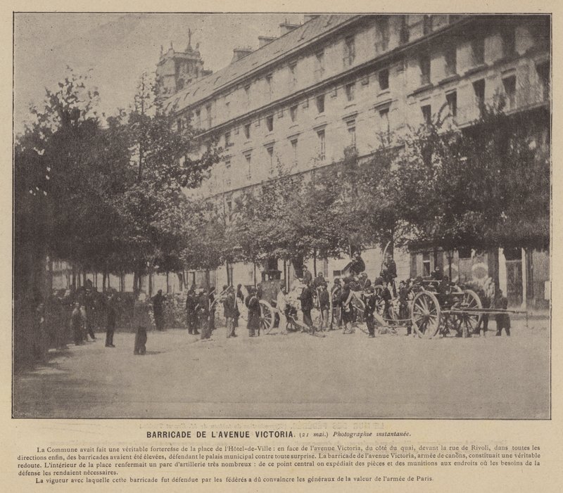 The Commune of Paris, Barricade of Avenue Victoria, May 21 by French Photographer