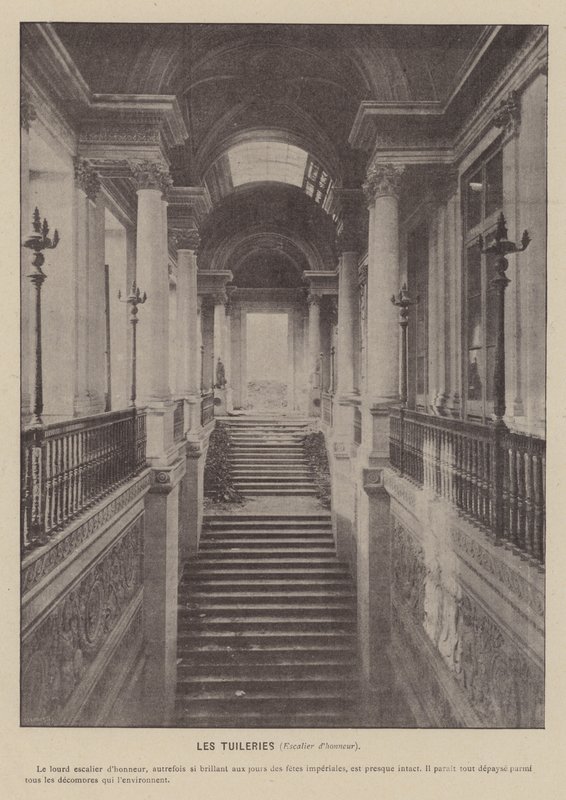 La Commune de Paris, The Tuileries, Honor Staircase by French Photographer
