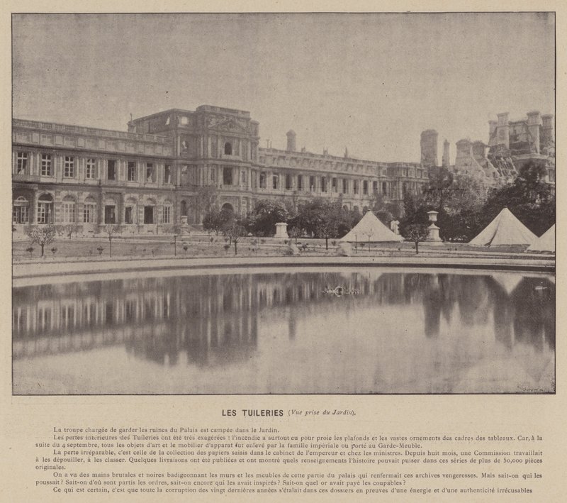 La Commune de Paris, The Tuileries, View Taken from the Garden by French Photographer