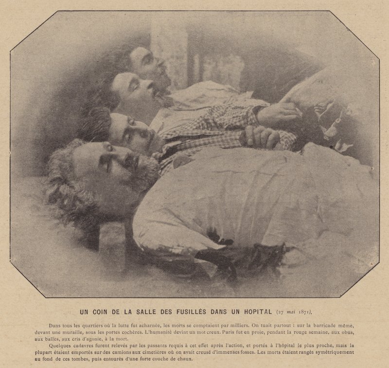La Commune de Paris, A Corner of the Room of the Shot in a Hospital, May 27, 1871 by French Photographer