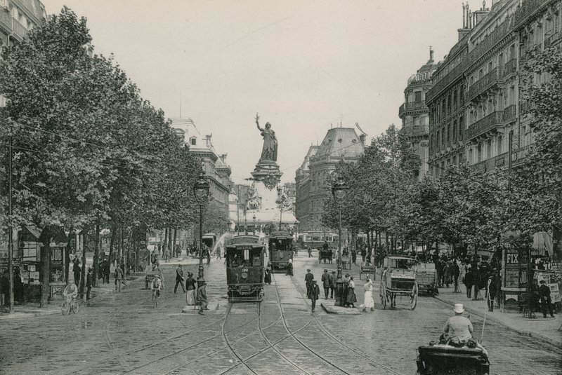 Temple Street and Place of the Republic by French Photographer