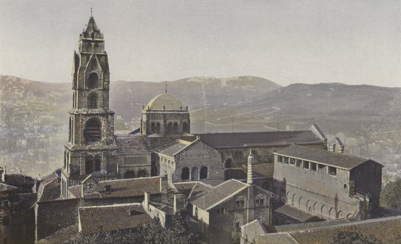 Le Puy, Cathedral and Cloister, South View by French Photographer