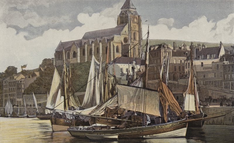 Le Treport, The Church and the Port by French Photographer