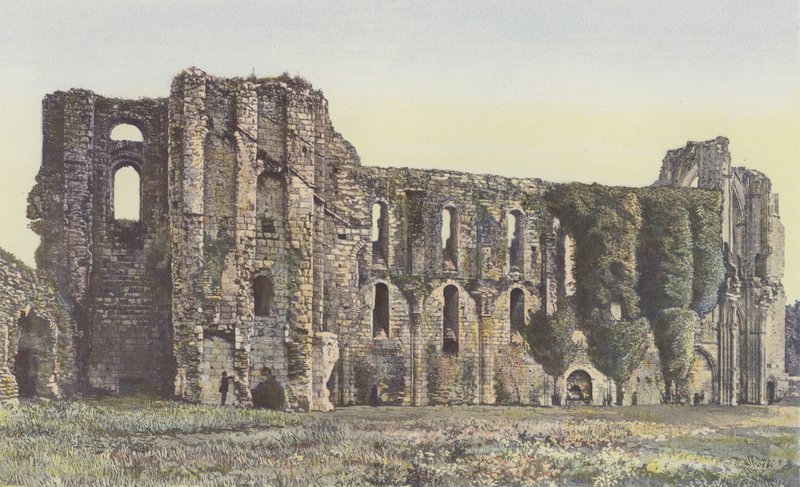 Maillezais, Former Abbey, Interior View of the Church Ruins by French Photographer