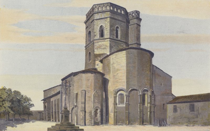 Maubourguet, Church, Southeast View by French Photographer
