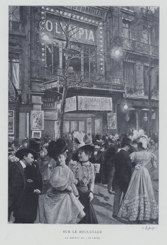 On the Boulevard des Capucines Outside the Olympia Music Hall, Paris by French Photographer