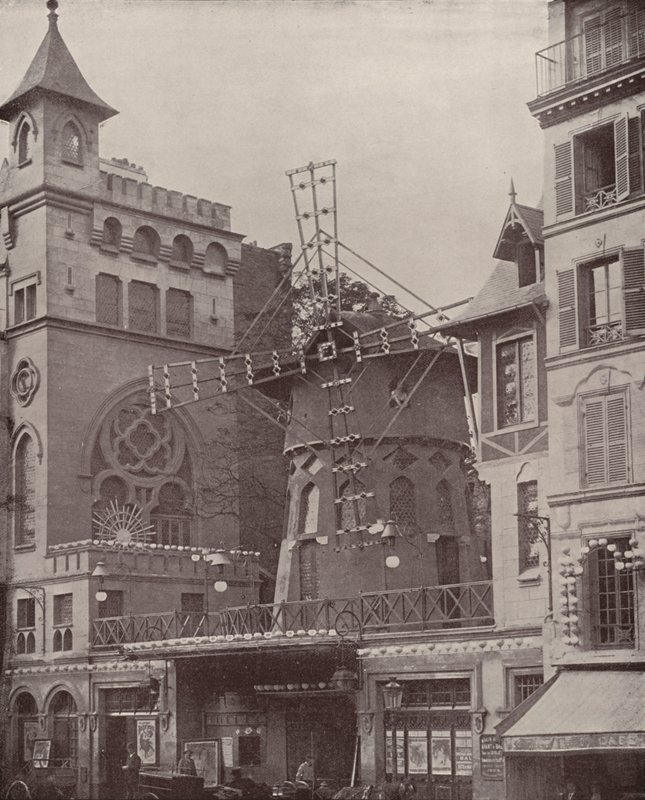 Paris: Exterior of the Moulin Rouge by French Photographer
