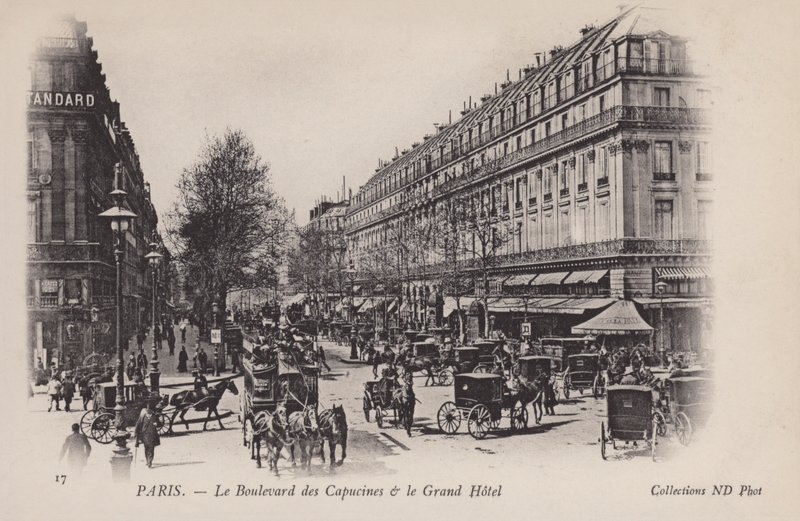 Paris, Boulevard des Capucines, Grand Hotel by French Photographer