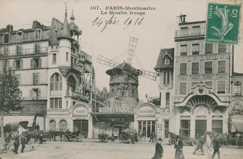 Paris, Montmartre, Le Moulin Rouge by French Photographer