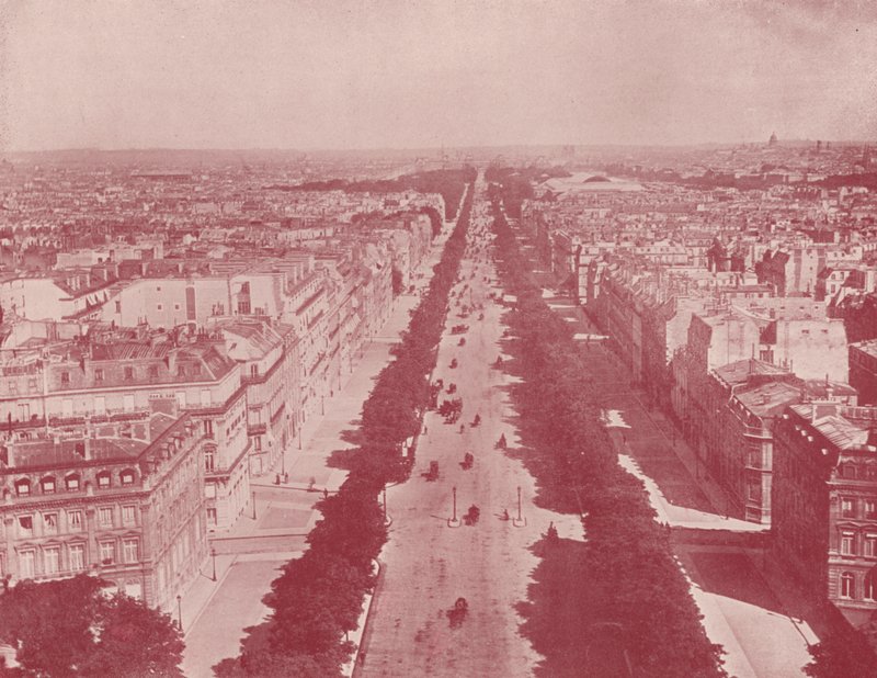 Paris: Perspective of the Champs Elysees by French Photographer