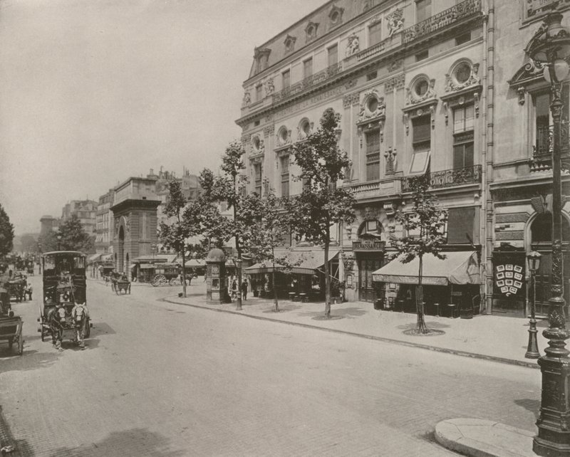 Paris: Theatre of the Renaissance and Porte St Martin by French Photographer
