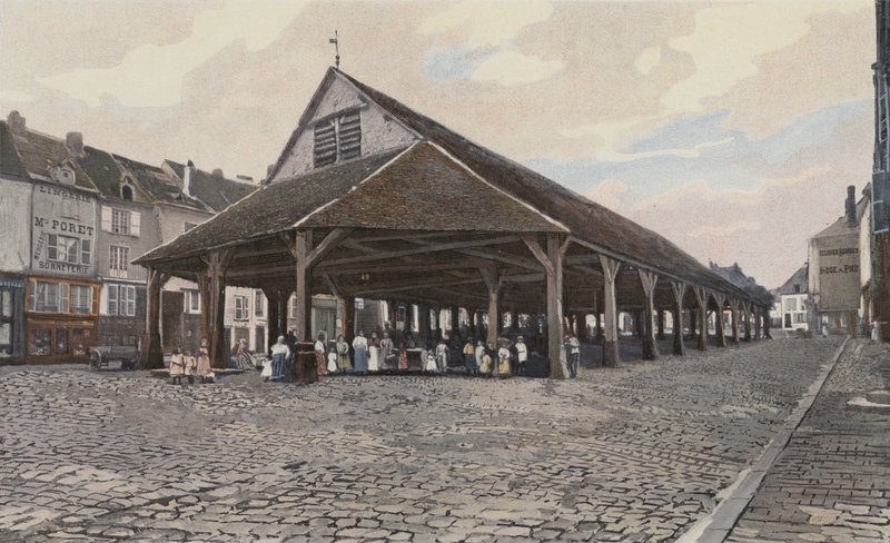 Rethel, Old Wooden Hall by French Photographer