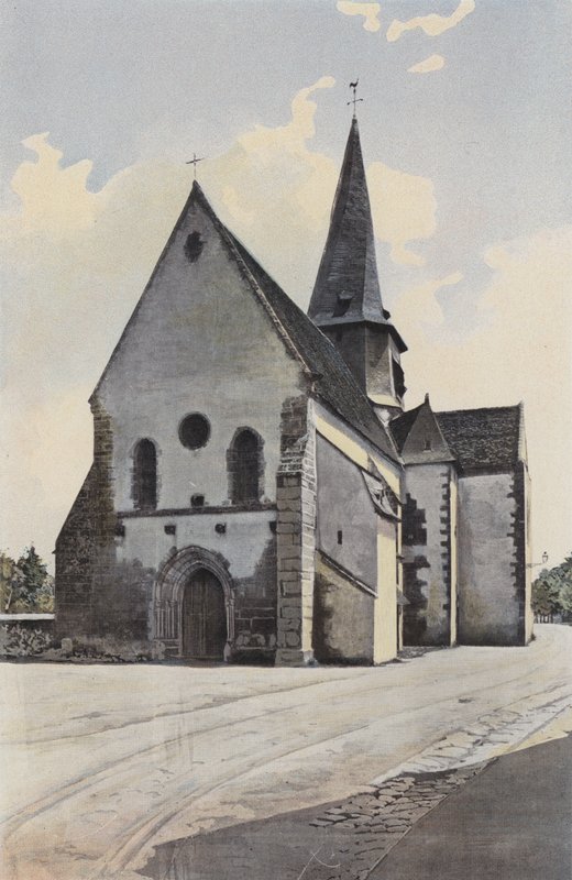 Saint-Outrille, Church, Overall Southwest by French Photographer