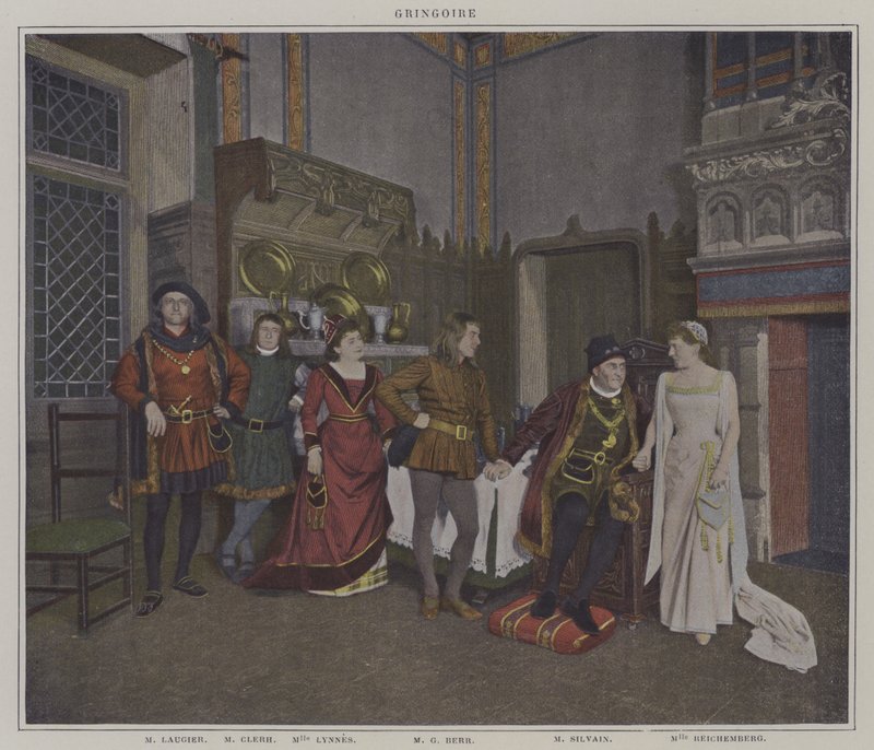 Scene from a Production of Gringoire, by Theodore de Banville by French Photographer