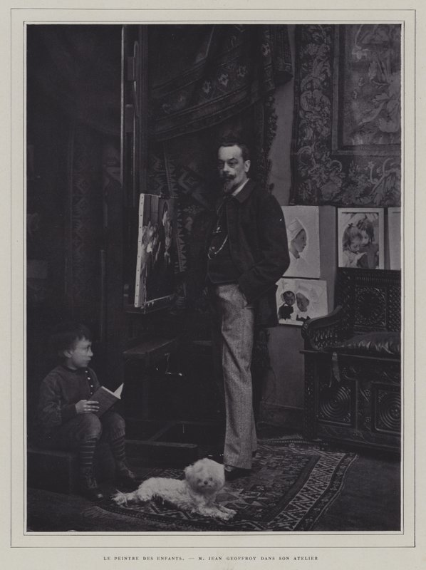 The painter of children: French artist Jean Geoffroy in his studio by French Photographer