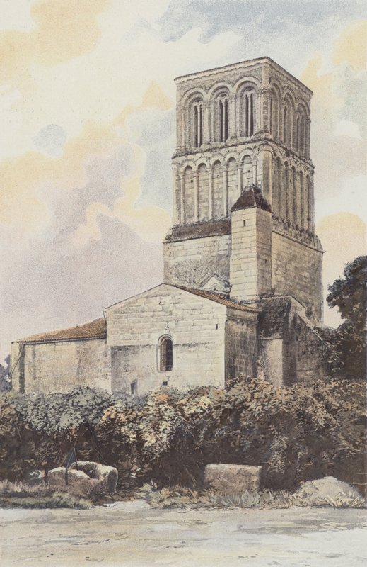 Thezac, Church, Southwest View by French Photographer