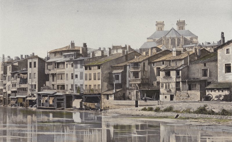 Verdun, Apse of the Cathedral, View from the Right Bank of the Meuse by French Photographer