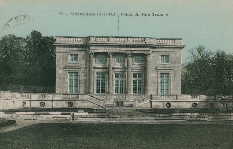 Versailles, Palais du Petit Trianon. Postcard sent in 1913 by French Photographer