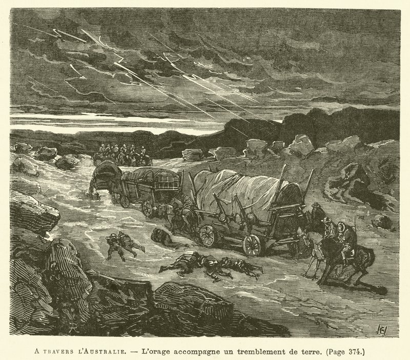 Across Australia (engraving) by French School