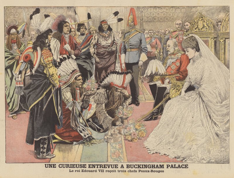 A curious meeting at Buckingham Palace by French School