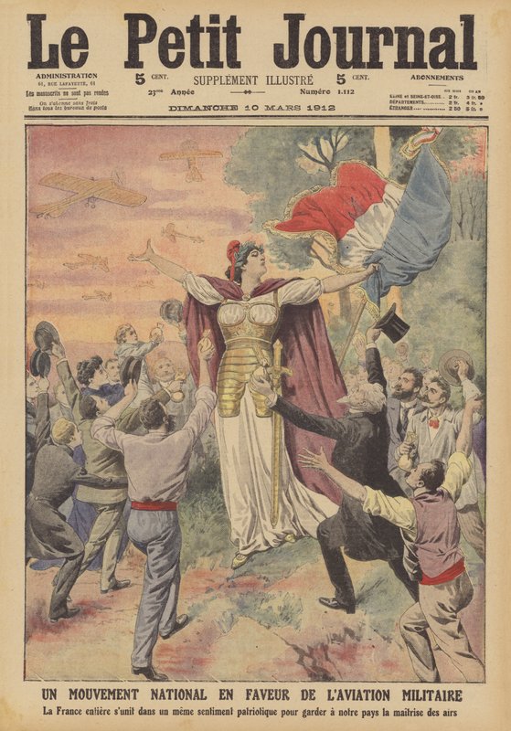 A National Movement in Support of Military Aviation (colour litho) by French School