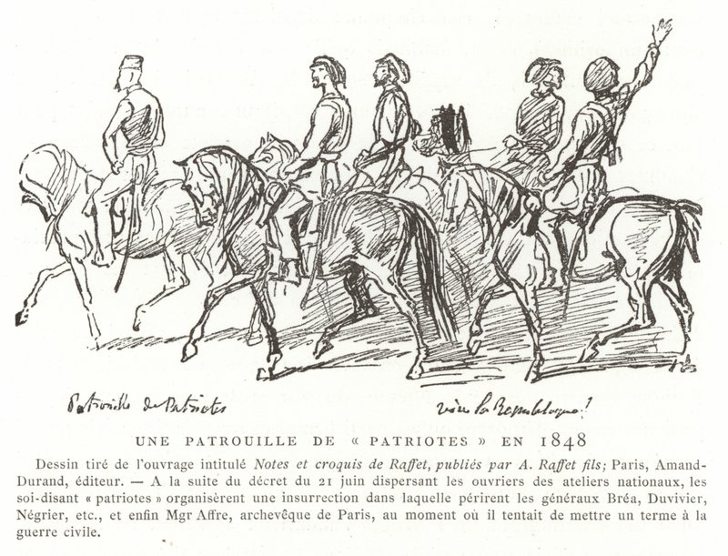 A Patrol of Patriots, 1848 by French School