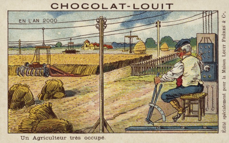 A Very Busy Farmer in the Year 2000 by French School