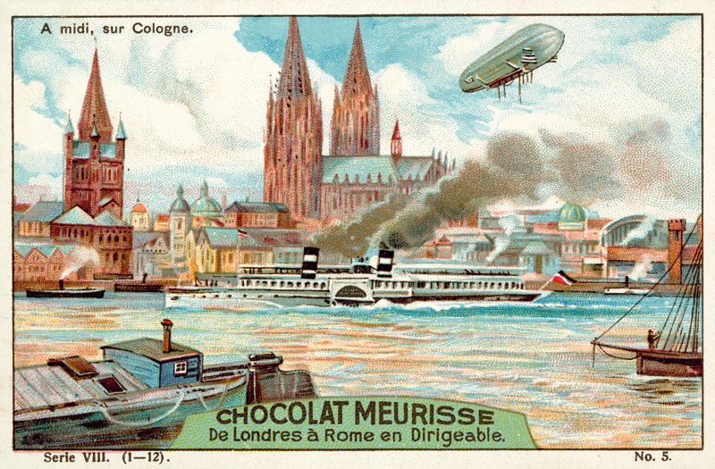Above Cologne at midday by French School