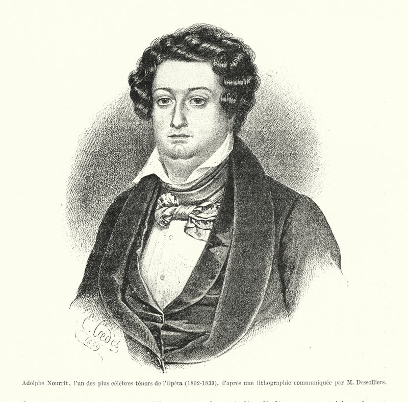 Adolphe Nourrit, one of the most famous tenors of the Opera by French School