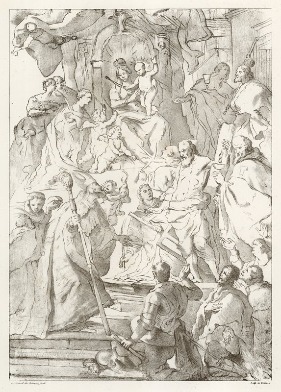 Adoration of the Virgin and Child by French School