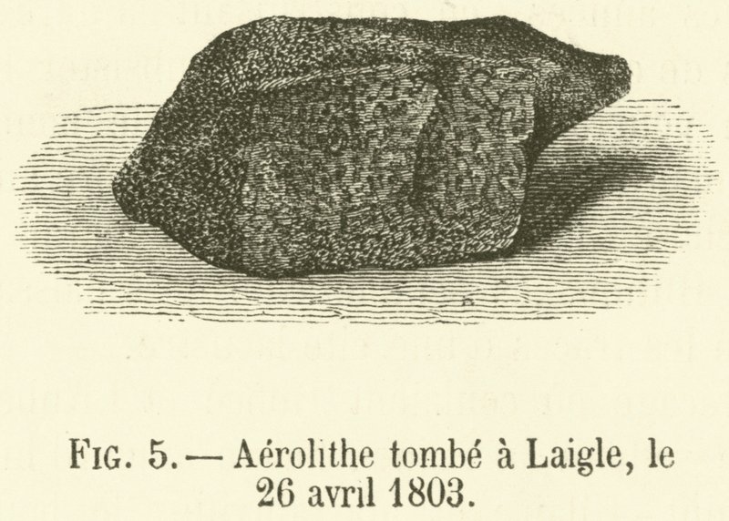 Meteorite Fallen at Laigle, April 26, 1803 (engraving) by French School