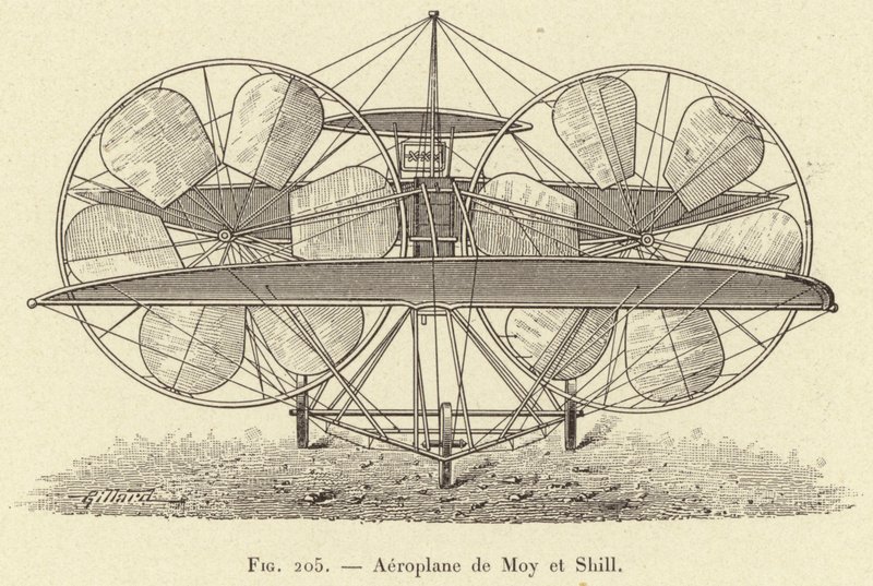 Moy and Shill Aeroplane (engraving) by French School