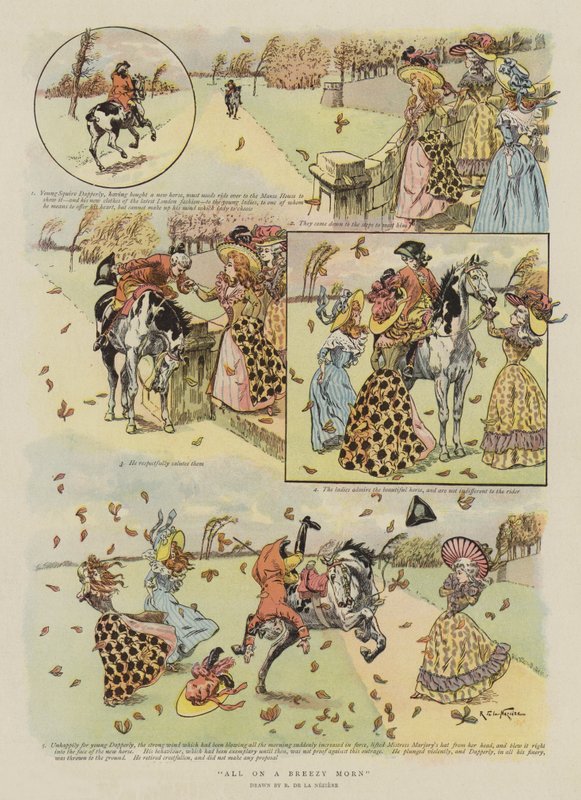 All on a Breezy Morn (chromolitho) by French School