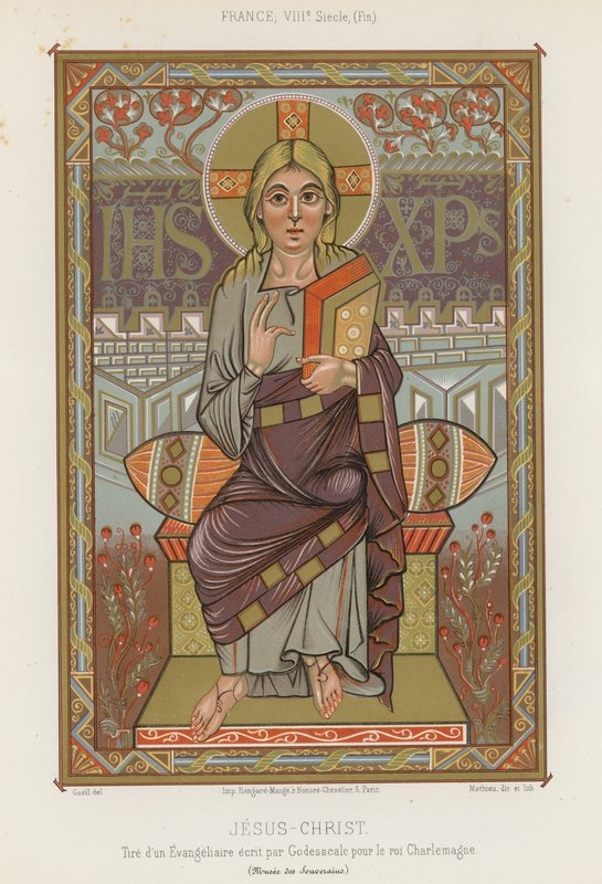 An 8th-century depiction of Jesus Christ by French School