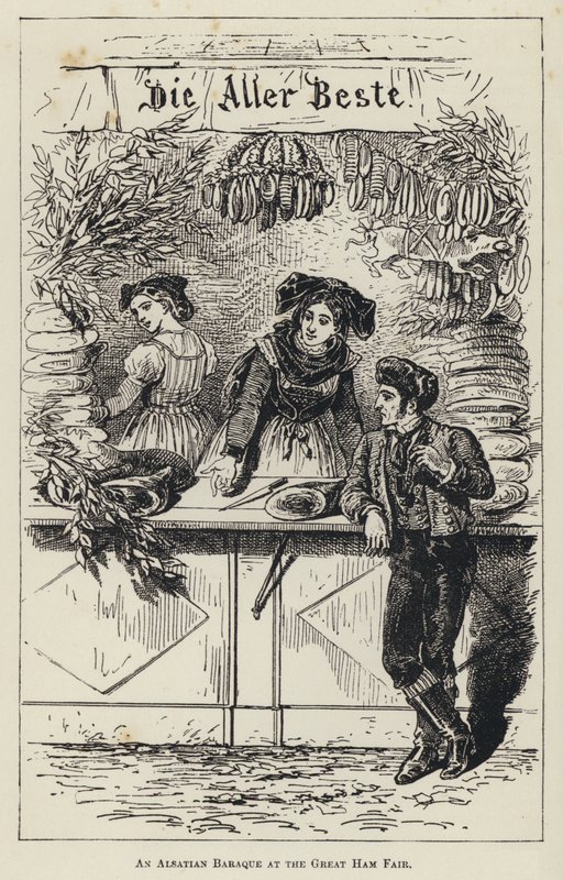 An Alsatian Baraque at the Great Ham Fair by French School