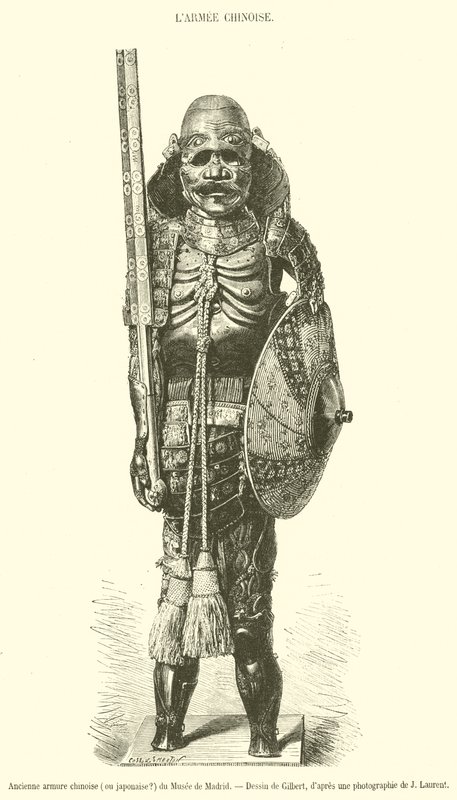 Ancient Chinese or Japanese Armor? from the Museum of Madrid (engraving) by French School