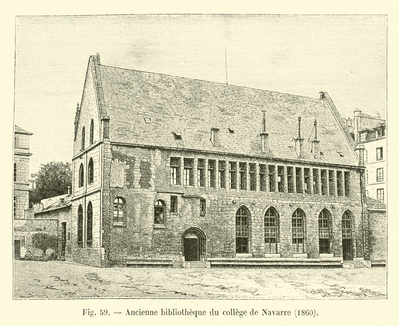 Former Library of the College of Navarre, 1860 by French School