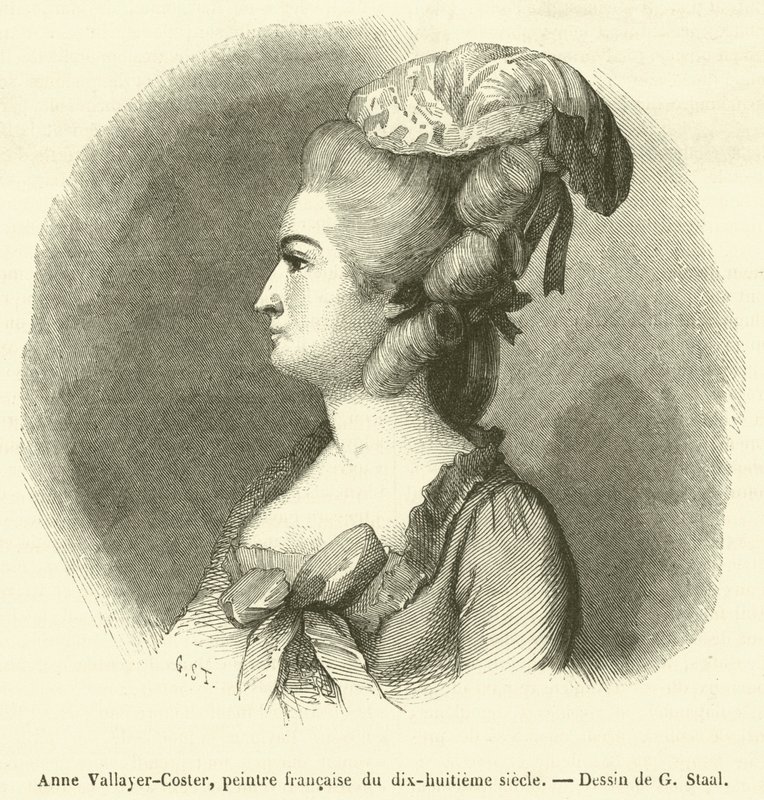 Anne Vallayer-Coster, French painter of the eighteenth century (engraving) by French School