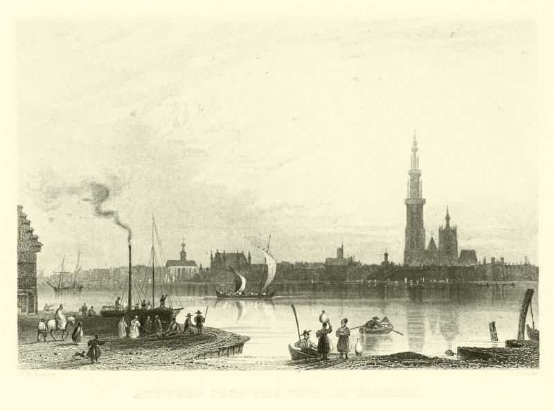 Antwerp from the Tête de Flandre by French School