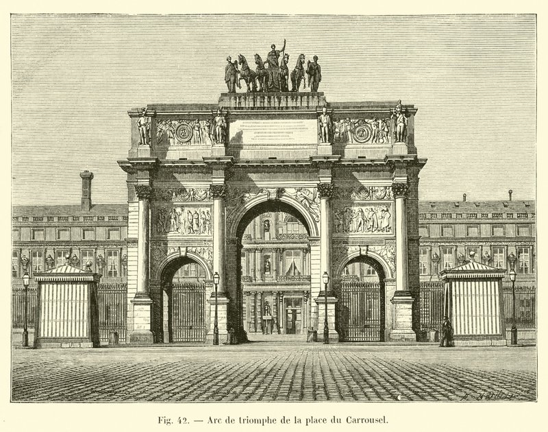 Arc de Triomphe of the Place du Carrousel by French School