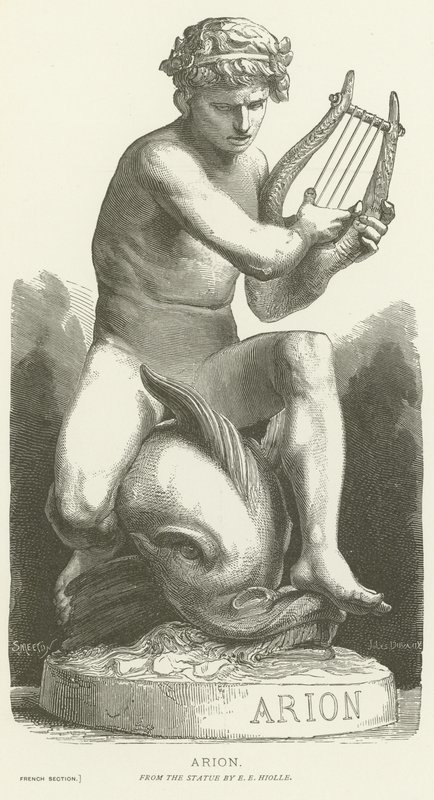 Arion riding a dolphin by French School