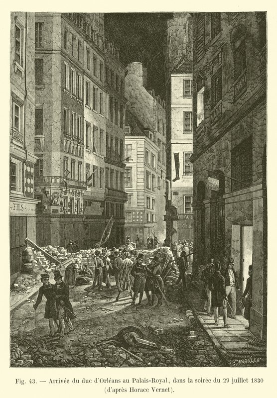 Arrival of the Duke of Orleans at the Palais-Royal, on the evening of July 29, 1830, after Horace Vernet by French School